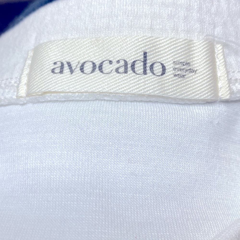 Avocado White Women's Long Sleeve Cropped Sweatshirt Size S - Picture 4 of 5